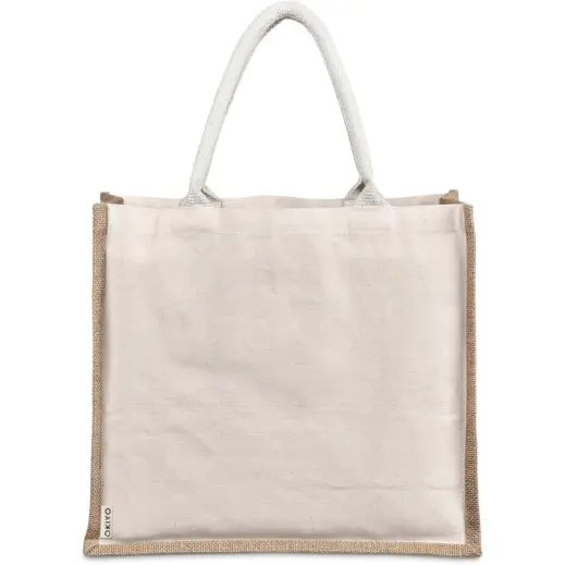 Okiyo Chinsai Maxi Jute & Cotton Tote Front